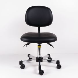 Chiny Ergonomiczne krzesła ESD 3-stopniowe ze skóry PU Podnieś obrotowe fotele laboratoryjne ESD fabryka