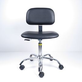 Antystatyczne ergonomiczne krzesła laboratoryjne Sztuczna skóra z czarną plastikową osłoną