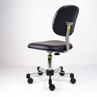 Ergonomiczne krzesła z czarnego PU ze skóry ekologicznej Krzesło do czystego pokoju z kołami Wysokość ławki dostawca