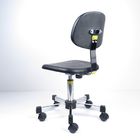 Czarne krzesła z poliuretanu ESD Cleanroom Krzesła obrotowe z regulacją 360 stopni dostawca