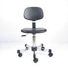 Czarne krzesła z poliuretanu ESD Cleanroom Krzesła obrotowe z regulacją 360 stopni dostawca