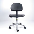 Krzesła linii produkcyjnej z pianki poliuretanowej czarnej ESD 5-gwiazdkowy stop aluminiowy 2 sposoby dostawca