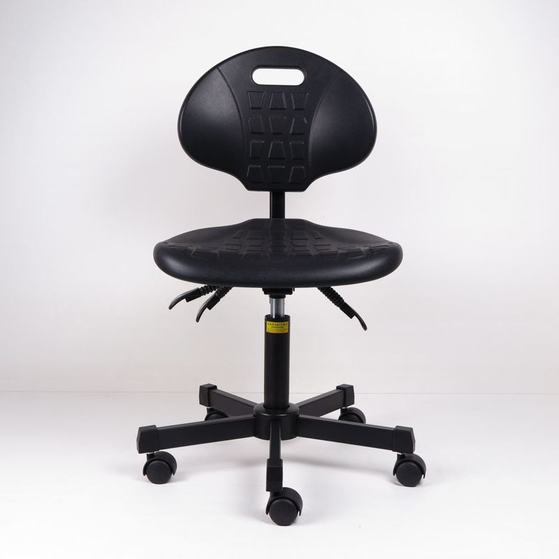 Ergonomiczne krzesła laboratoryjne z czarnej pianki poliuretanowej z podłożem antypoślizgowym dostawca