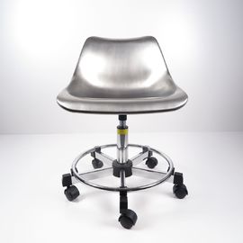 Chiny Srebrne ergonomiczne krzesła laboratoryjne 201 Stal nierdzewna do pomieszczeń czystych / laboratorium fabryka