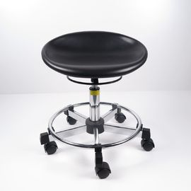 Chiny Ergonomiczne stołki laboratoryjne z czarnego poliuretanu, wytrzymałe obrotowe krzesło biurowe fabryka