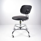 Ergonomiczne krzesła ESD czarne skórzane PU Krzesło biurowe z podnóżkiem dostawca