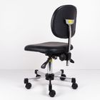 Ergonomiczne krzesła ESD 3-stopniowe ze skóry PU Podnieś obrotowe fotele laboratoryjne ESD dostawca
