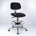 Podstawa przemysłowa Krzesła robocze z poliuretanu z aluminium ESD Czarne do wysokiego stołu roboczego dostawca
