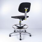 Podstawa przemysłowa Krzesła robocze z poliuretanu z aluminium ESD Czarne do wysokiego stołu roboczego dostawca