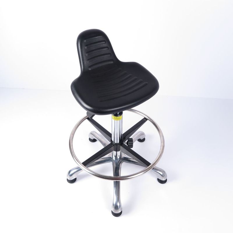 Ergonomiczne krzesła ESD z piankową poduszką z chromowanym podnośnikiem gazowym i aluminiową podstawą dostawca
